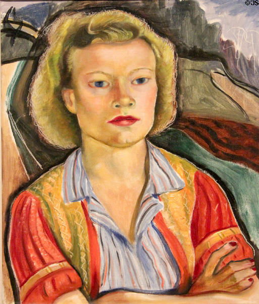 Farmer's Daughter painting (1945) by Prudence Heward at National Gallery of Canada. Ottawa, ON.