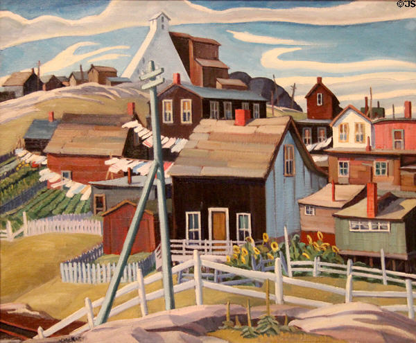 Town of Cobalt painting (c1935) by Yvonne McKague Housser of Toronto at National Gallery of Canada. Ottawa, ON.