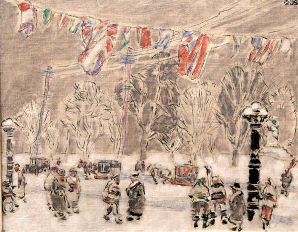 Winter Carnival painting (1925) by David B. Milne of Ontario at National Gallery of Canada. Ottawa, ON.