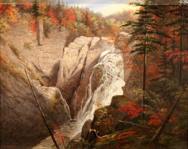 Saint Anne Falls painting (1855) by Cornelius Krieghoff at National Gallery of Canada. Ottawa, ON.