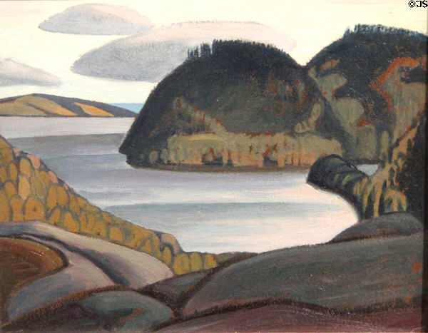 Port Coldwell (IV) painting (1928) by Franklin Carmichael at National Gallery of Canada. Ottawa, ON.