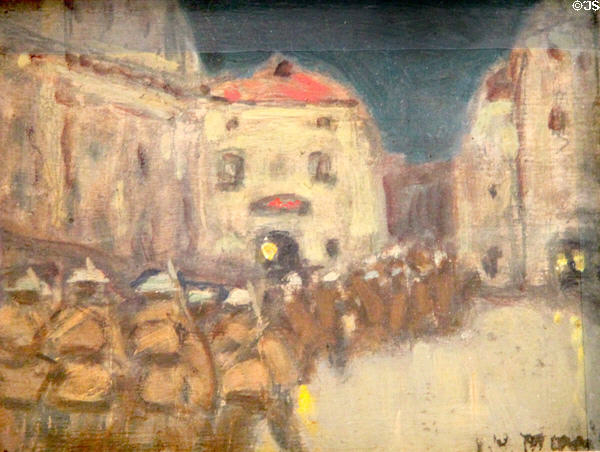 Soldiers in France painting (1918) by James Wilson Morrice at National Gallery of Canada. Ottawa, ON.