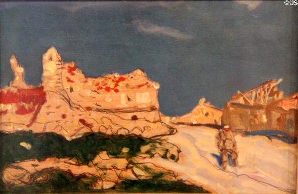 War scene painting (1918) by James Wilson Morrice at National Gallery of Canada. Ottawa, ON.