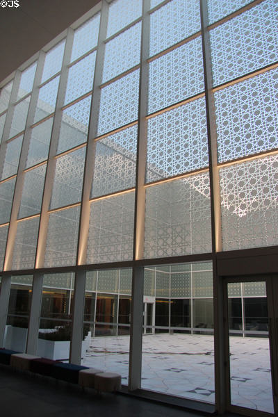 Glassed in courtyard at Aga Khan Museum. Toronto, ON.