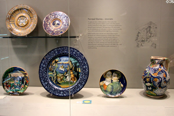 Italian majolica collection (15th-16th C) at Gardiner Museum. Toronto, ON.