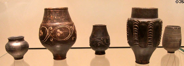 Roman household pottery (100-325 CE) mostly from England at Royal Ontario Museum. Toronto, ON.