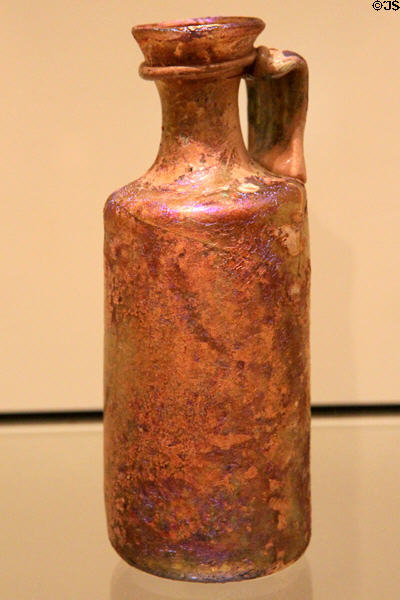 Glass flagon (200-300 CE) from Syria or Palestine at Royal Ontario Museum. Toronto, ON.