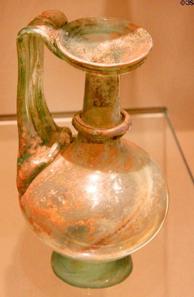 Blown glass flagon (275-325 CE) from Syria or Palestine at Royal Ontario Museum. Toronto, ON.