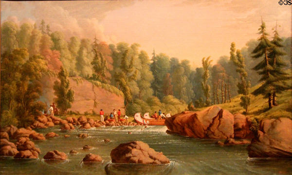 French River Rapid painting (1848-56) by Paul Kane at Royal Ontario Museum. Toronto, ON.