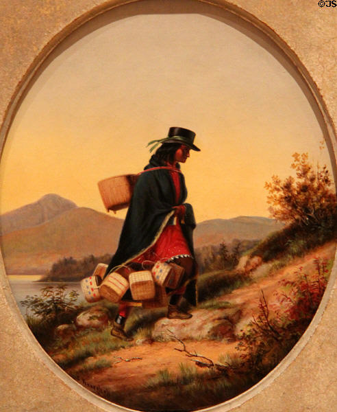 Berry Picker painting (1860) by Cornelius Krieghoff at Royal Ontario Museum. Toronto, ON.