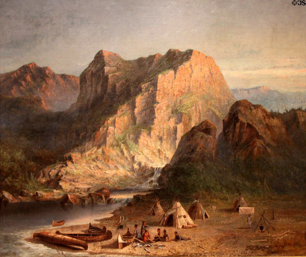Coast of Labrador painting (1874) by Augustus Rockwell at Royal Ontario Museum. Toronto, ON.