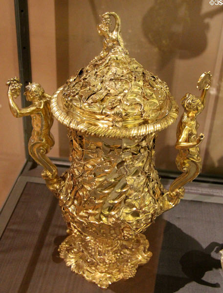 Silver-gilt cup & cover (1753-4) by Thomas Heming of London at Royal Ontario Museum. Toronto, ON.