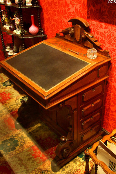 Davenport desk (c1865-85) from Canada or USA at Royal Ontario Museum. Toronto, ON.