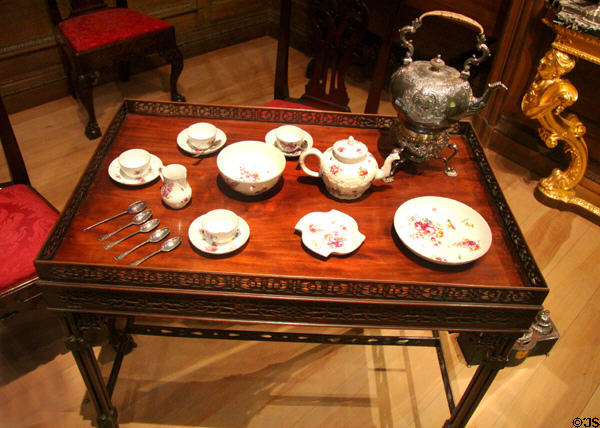 English tea service & table (18thC) at Royal Ontario Museum. Toronto, ON.