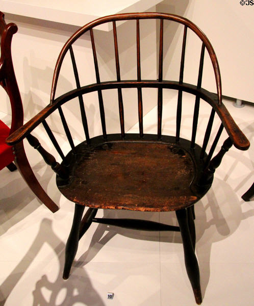 Windsor chair (c1800-10) from Quebec at Royal Ontario Museum. Toronto, ON.