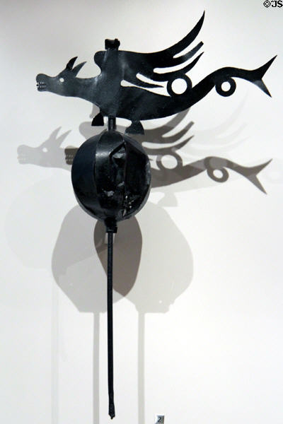 Flying dragon weathervane (early 20thC) from Quebec at Royal Ontario Museum. Toronto, ON.