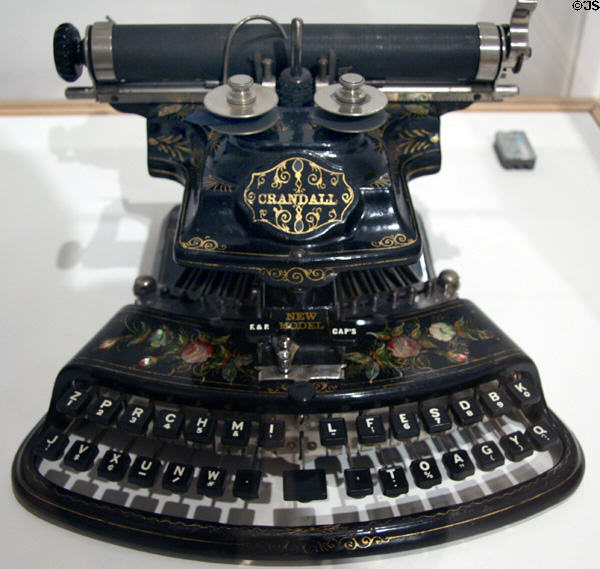 Crandall New Model typewriter (1886) by Crandall Machine Co., NY at Royal Ontario Museum. Toronto, ON.