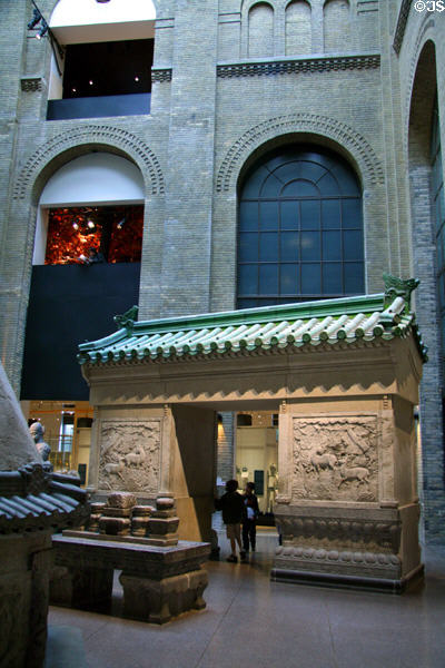 Qing dynasty graveyard of Zu Dashou entrance gate (1656) from Yongtai Village near Beijing at Royal Ontario Museum. Toronto, ON.
