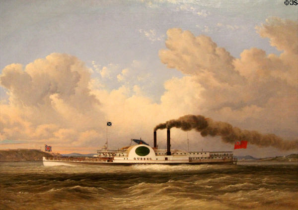 Steamship Quebec painting (1853) by Cornelius Krieghoff at Art Gallery of Ontario. Toronto, ON.