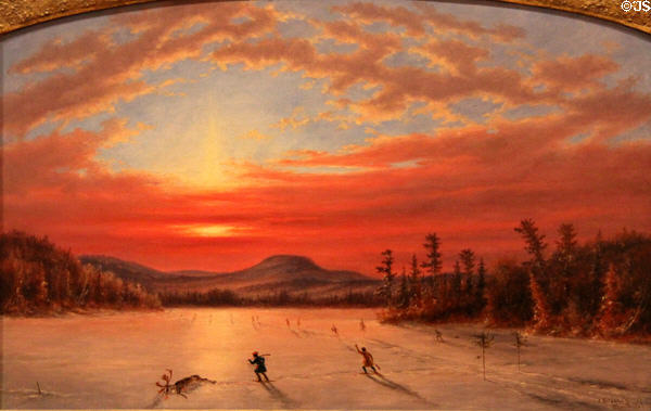 On Lake Laurent, painting (1863) by Cornelius Krieghoff at Art Gallery of Ontario. Toronto, ON.