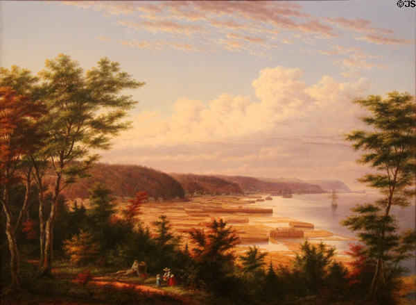 Sillery Cove, Quebec painting (c1864) by Cornelius Krieghoff at Art Gallery of Ontario. Toronto, ON.