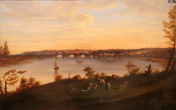 Quebec from Rivière Saint-Charles painting (1838) by Joseph Légaré at Art Gallery of Ontario. Toronto, ON.