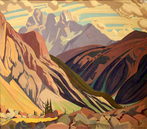 Mount Goodsir, Yoho Park painting (1925) by J.E.H. Macdonald at Art Gallery of Ontario. Toronto, ON.