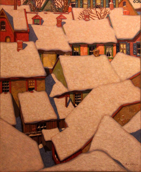 Housetops in the Ward painting (c1924) by A.J. Casson at Art Gallery of Ontario. Toronto, ON.