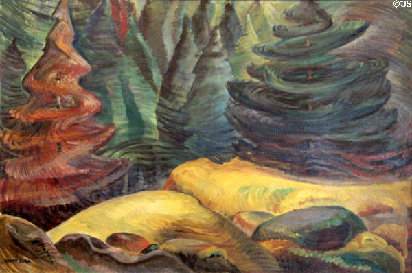 Yellow Moss painting (1932-4) by Emily Carr at Art Gallery of Ontario. Toronto, ON.