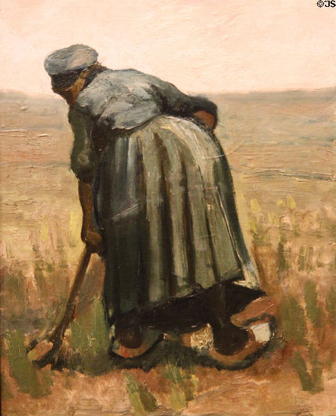 Woman with Spade, Seen from Behind painting (1885) by Vincent van Gogh at Art Gallery of Ontario. Toronto, ON.