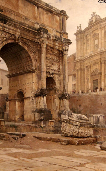 Arch of Septimius Severus, Rome painting (1900) by Luigi Bazzani at Art Gallery of Ontario. Toronto, ON.