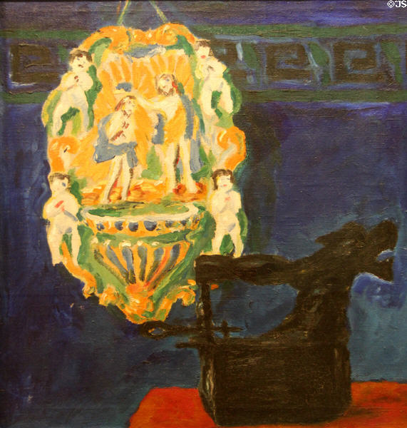 Still Life (Majolica on Blue Background) painting (1911) by Emil Nolde at Art Gallery of Ontario. Toronto, ON.