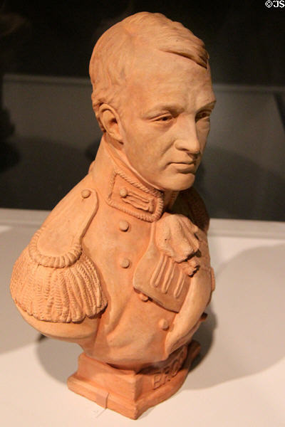 Sir Isaac Brock terracotta bust (1896) by Hamilton Plantagenet MacCarthy at Art Gallery of Ontario. Toronto, ON.
