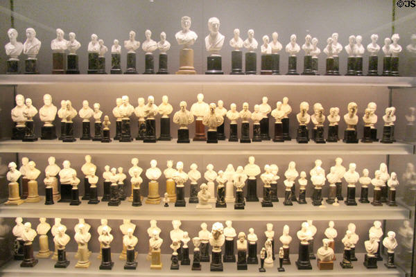 Collection of molded busts of prominent persons made in England at Art Gallery of Ontario. Toronto, ON.