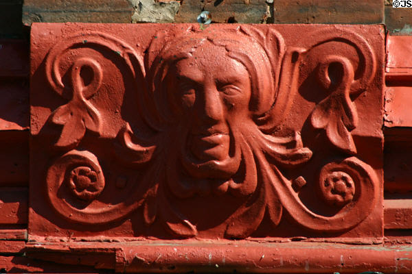 Sculpted face on Brown's Block. Charlottetown, PE.