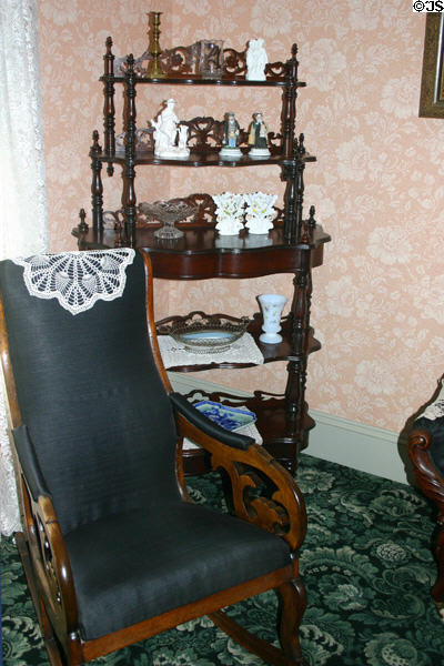 Rocking chair in living room of Green Gables. Cavendish, PE.