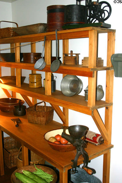 Kitchen utensils in pantry of Green Gables. Cavendish, PE.