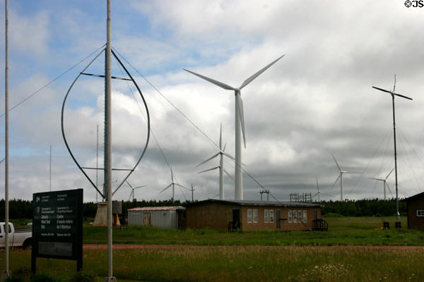 Atlantic Wind Test Site with variety of windmills. PE.
