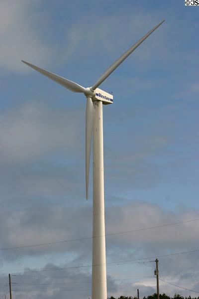 Wind generator at Atlantic Wind Test Site. PE.