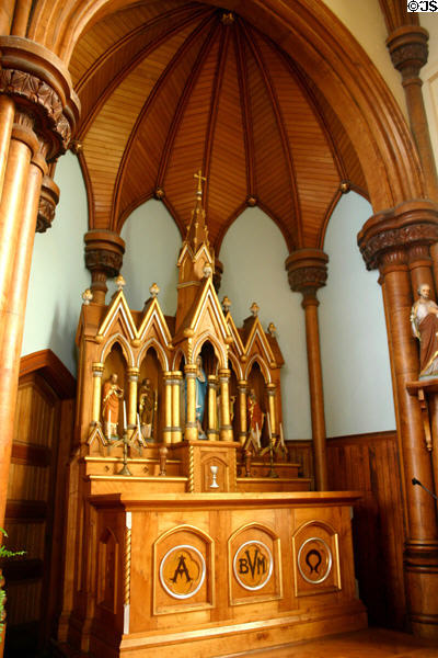 Side altar in St. Mary's Church Indian River. PE.