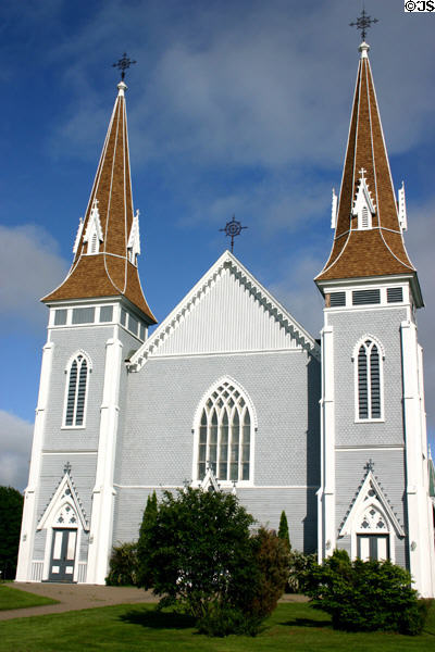 St John the Baptist Church (1891-2) in Miscouche. Miscouche, PE. Style: Gothic Revival. Architect: George Edward Baker.