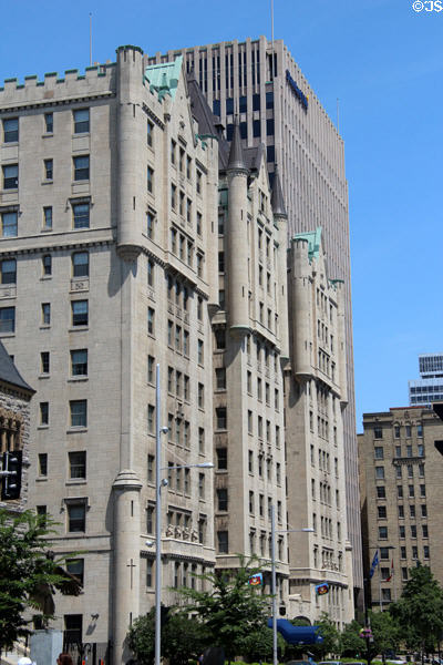 Rue Sherbrooke streetscape near Montreal Museum of Fine Arts. Montreal, QC.