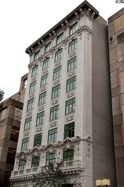 Heritage office building on rue Sherbrooke near Montreal Museum of Fine Arts. Montreal, QC.