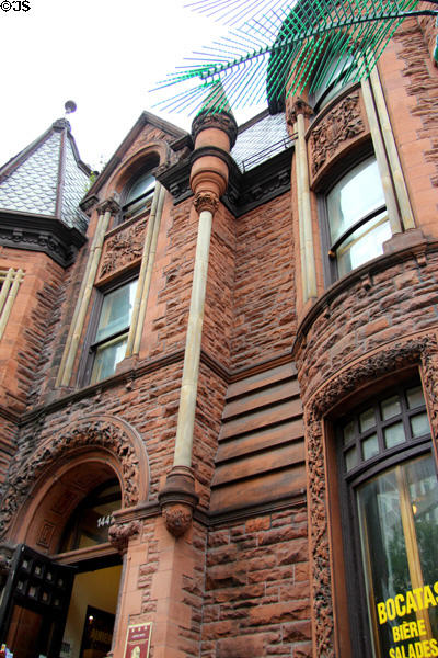 Heritage stone building near Montreal Museum of Fine Arts. Montreal, QC.