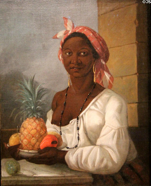 Portrait of Haitian Woman (1768) by François Malepart de Beaucourt at Montreal Museum of Fine Arts. Montreal, QC.
