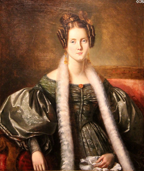 Mme Louis de Lagrave portrait (1836) by Antoine Plamondon from Quebec at Montreal Museum of Fine Arts. Montreal, QC.
