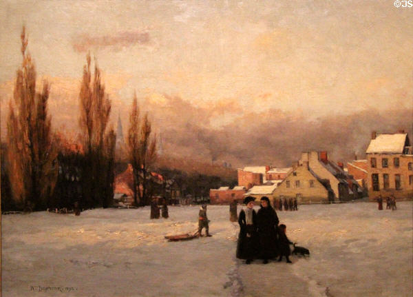 Champ-de-Mars, Winter, Montreal painting (1892) by William Brymner at Montreal Museum of Fine Arts. Montreal, QC.