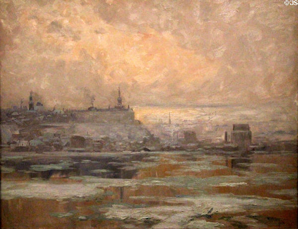 View of Quebec City from Lévis painting (1904) by Maurice Galbraith Cullen at Montreal Museum of Fine Arts. Montreal, QC.
