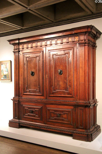 Walnut armoire (c1535-1600) from Italy at Montreal Museum of Fine Arts. Montreal, QC.