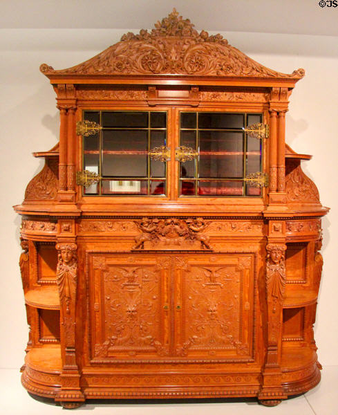 Dining room cabinet (c1880-5) by Herter Brothers of New York made for Lord Strathcona (Donald Smith) of Montreal at Montreal Museum of Fine Arts. Montreal, QC.